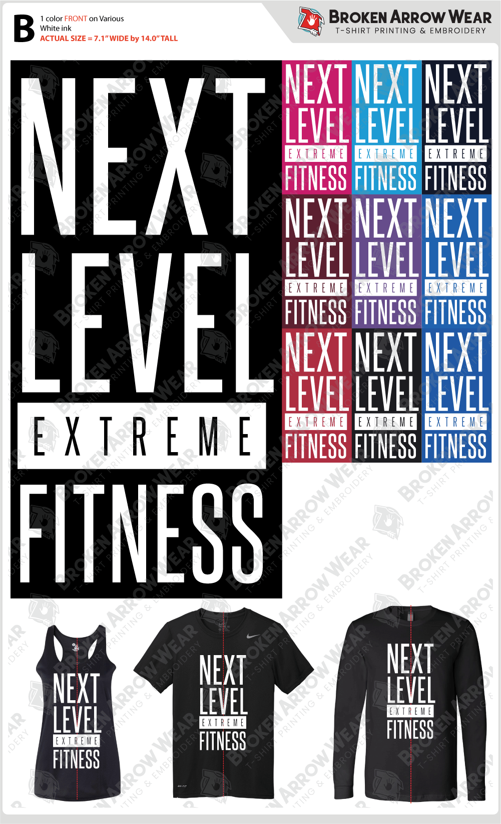 Next Level Extreme Fitness North Liberty screen printing