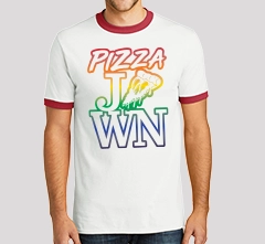 rainbow design on a tee